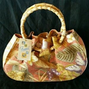 fossil canvas purse